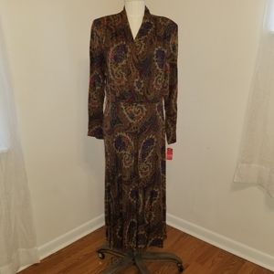 FINAL PRICE 80s paisley career dress size 14
